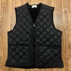 Vintage Field‎ & Stream Puffer Jacket Men Medium Black Poly Fill Gordon Ferguson